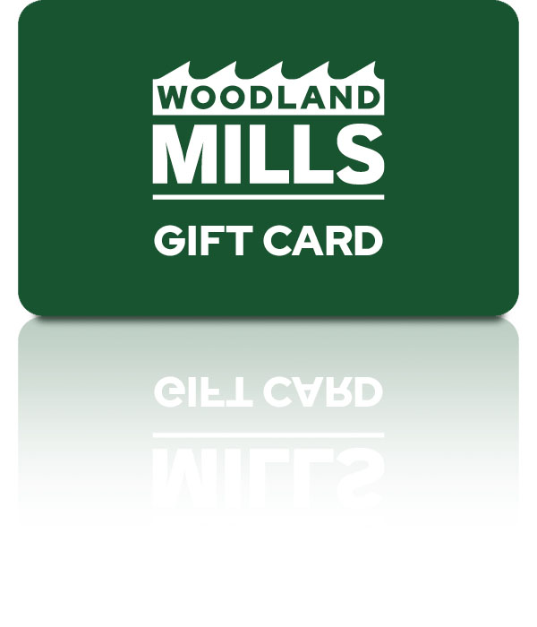 illustration d'une carte-cadeau verte Woodland Mills